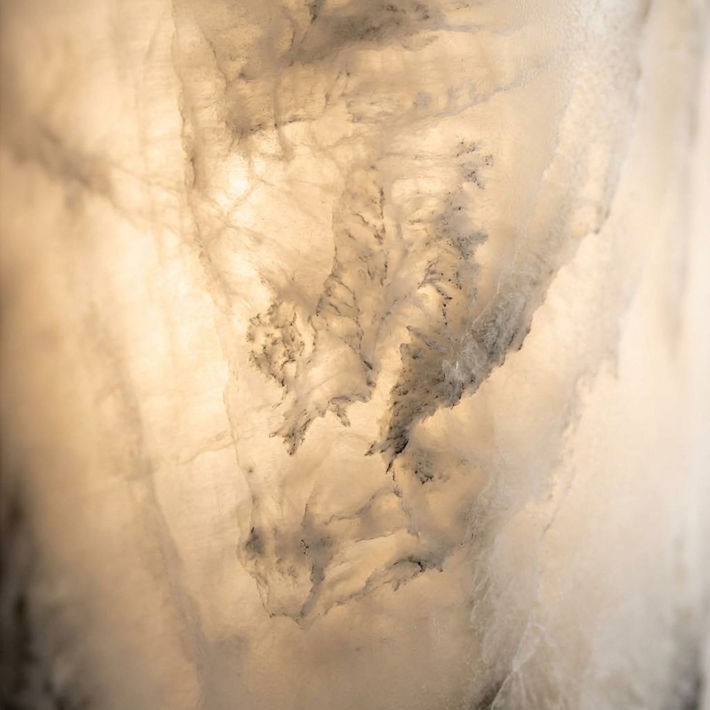 Natural Alabaster Stone Half-Cylinder Wall Sconce and Ambient Light - Image 4